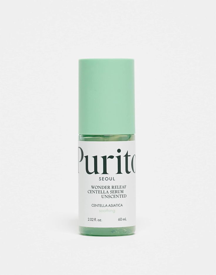 Purito Centella Asiatica serum bottle on a white background